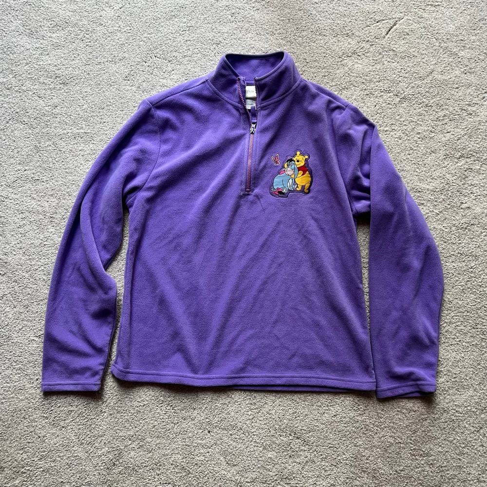 1990s Disney Store Winnie the‎ Pooh Purple Fleece Pullover Womens Large